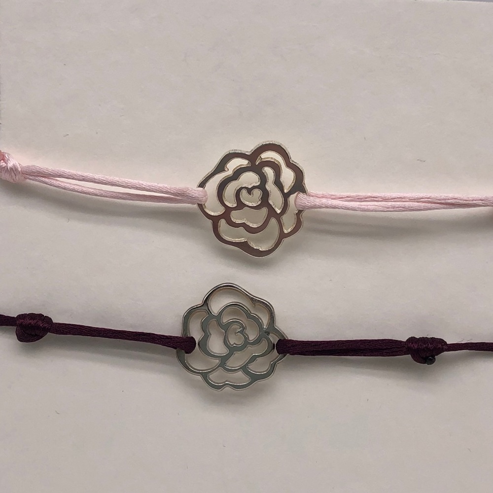 Sterling Silver Rose Bracelet